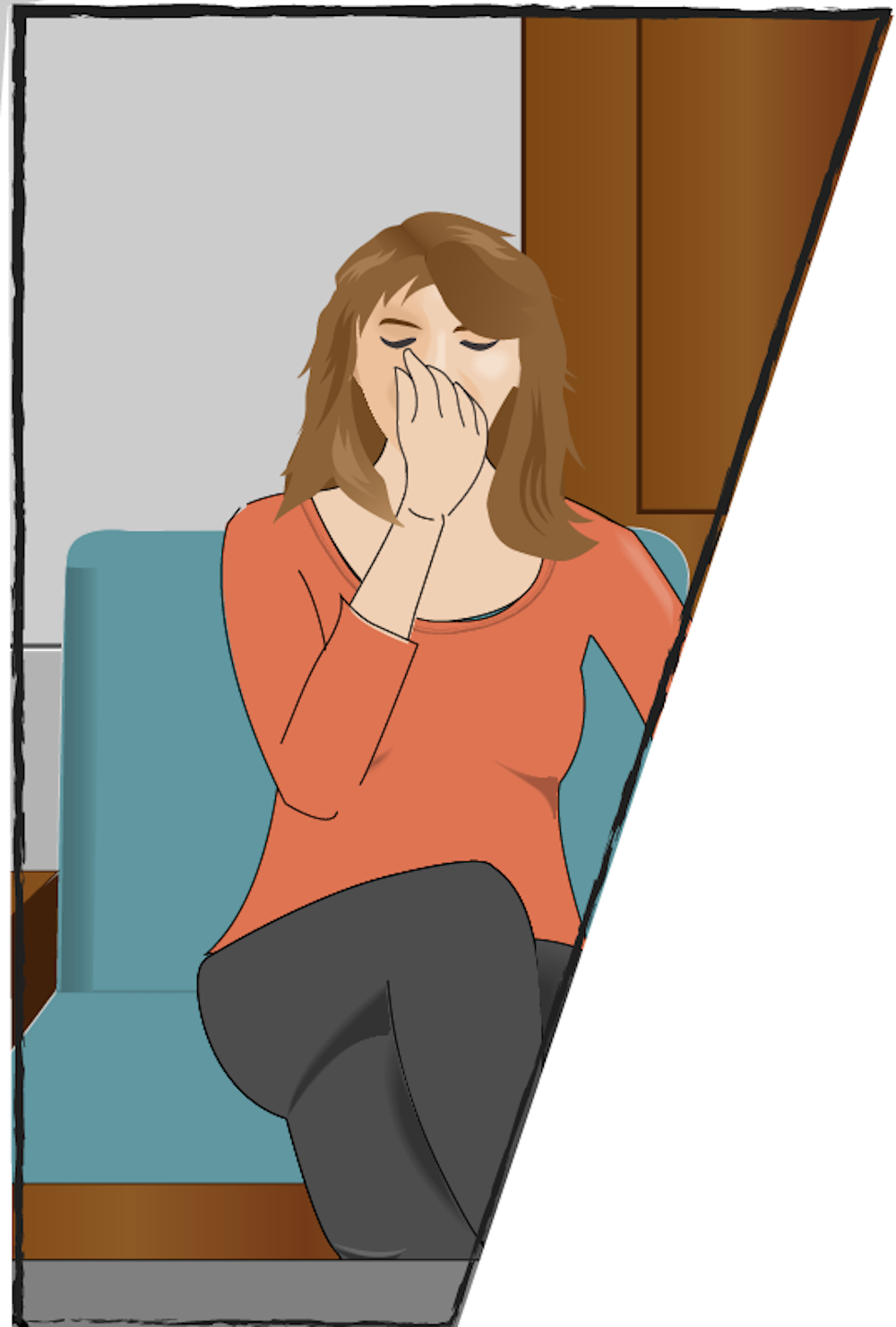 Karina looks distraught